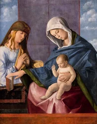 Virgin and Child and a Saint