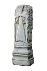 Altar Stone Depicting the Christian Symbols of Chrism, Alpha, and Omega