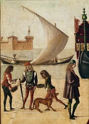Legend of st Ursula: detail arrival of the Ambassadors