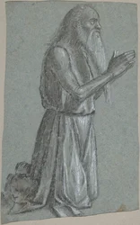 Saint Jerome (recto), Soldier with a Spear (verso)