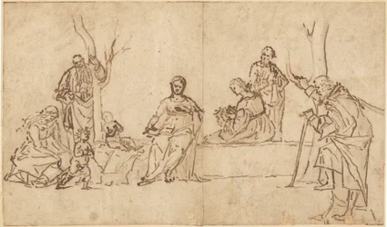 The Madonna and Child with Saints in a Landscape (Sacra Conversazione)