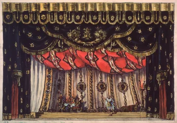 Stage Design for the Play The Destroyer of Jerusalem by Arvid Jarnefelt