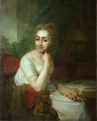 Portrait of an Unknown Woman with Compass in Her Hand, Praskovia Golitsyna