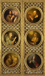 Royal Doors with Christ, the Virgin, the Archangel Gabriel and the Four Evangelists, 1804-09