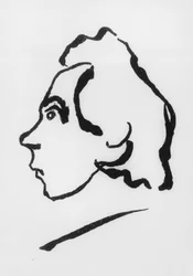 Portrait of Velimir Khlebnikov (drawing)