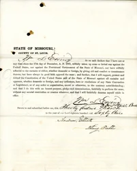 Loyalty oath of Wm. L. Ewing of Missouri, County of St. Louis