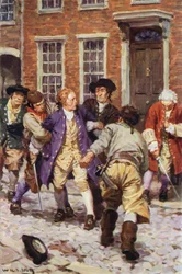 "At this instant a number of fellows rushed in and seized Jones"