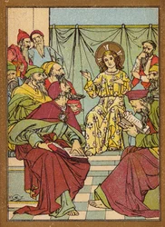 Jesus in the Temple questioning with the Doctors