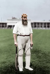 Dr. W.G. Grace, English Cricketer, Playing for London County Cricket Club