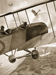 Captain Bell-Irving Engaging Three of the Enemy