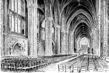 Interior of Bristol Cathedral, 1908-1909