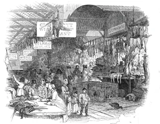 Leadenhall Market, on Christmas Eve, 1845