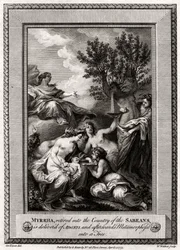 Myrrha, Retired into the Country of the Sabeans, is Delivered of Adonis