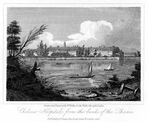 Chelsea Hospital, from the Banks of the Thames, London