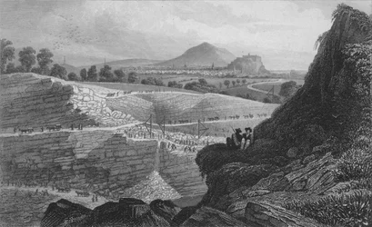 The Stone Quarries, Craigleith, Near Edinburgh: From Which the New Town Was Built, 1829