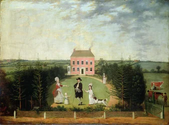 Conversation Piece before House on Monument Lane, Edgbaston