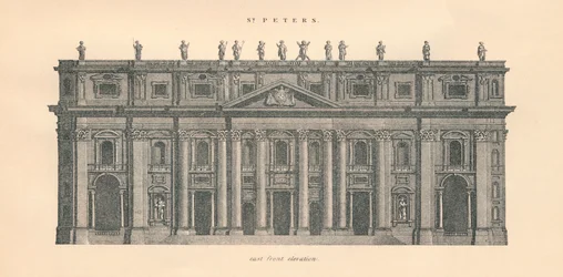 St Peters - east front elevation, 1889
