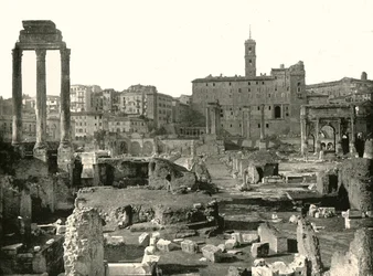 General view of the Forum, Rome, Italy, 1895