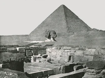 Great Pyramid, Sphinx and Temple of Chafea, Gizeh, Egypt