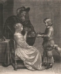 Lady, Cavalier and a Page