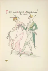 A young man and woman preparing to dance