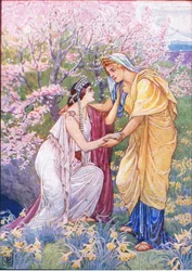 Demeter rejoiced for her daughter was by her side, illustration from The Story of Greece