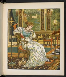 Illustration for the story, the Hind in the Wood