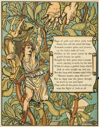 Jack Descending the Beanstalk from Jack and the Beanstalk, pub. 1875