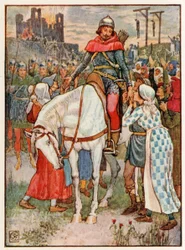 Robin Hood is Thanked by the Peasants
