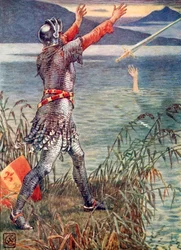 Sir Bedevere Casts the Sword Excalibur into the Lake