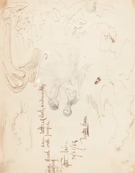 Sketch of a Couple Seated with Cloud Studies (verso)