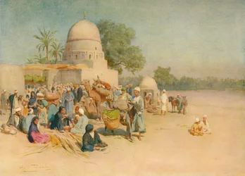 A Market on the Edge of the Desert, c1905