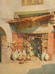 Pottery Bazaar in a Nile Village, c1905