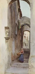 Street, Cervo San Bartolommeo, Italy