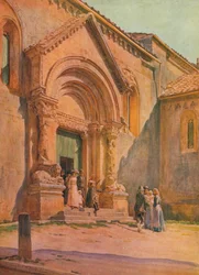 The Porch of the Pieve at San Quirico d