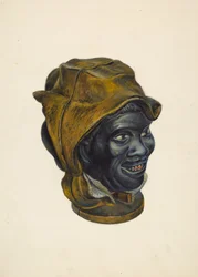 Toy Bank: Head of a Black Boy, c. 1939.