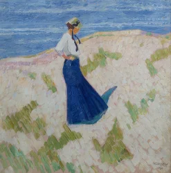Bernhardine Bornemann on the Beach in Heist