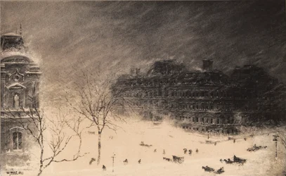 Corner of 17th Street and Pennsylvania Avenue, N.W. during the Blizzard of 1899