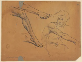 Studies of a Seated Nude