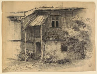 View of the Back of a Dwelling in Polling, Bavaria