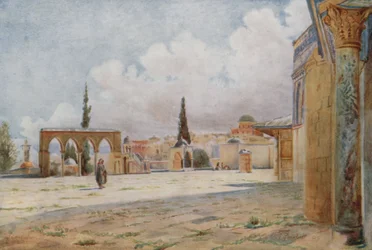 South Porch of Mosque and Summer Pulpit, Jerusalem