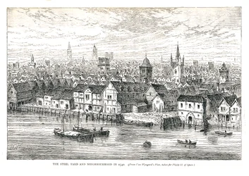The Steel Yard Iron Wharf and Neighbourhood in 1540