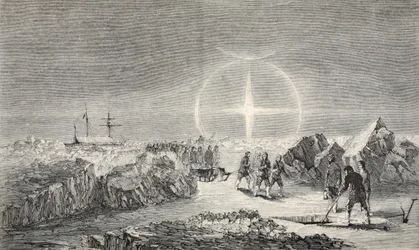 A Funeral on the Ice, the Effect of Paraselena (Mock Moons)