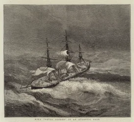 HMS Royal Alfred in an Atlantic Gale