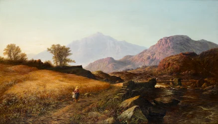 Harvest Time by the River Lleder, North Wales, 1874