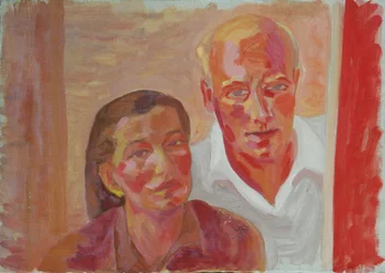Self-Portrait with Wife Grete