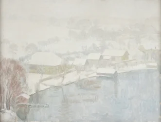 Winter Landscape by the Lake