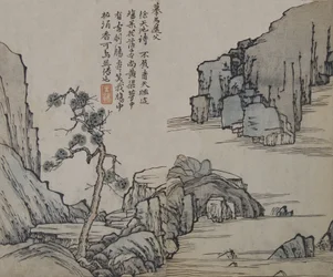 Landscape after Ma Yuan, from the Mustard Seed Garden, First edition, 1679