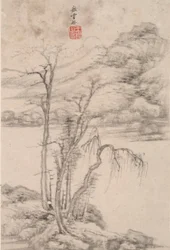 Landscape in the Style of Various Old Masters: Landscape after Ni Zan