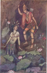 Arjuna and the River Nymph